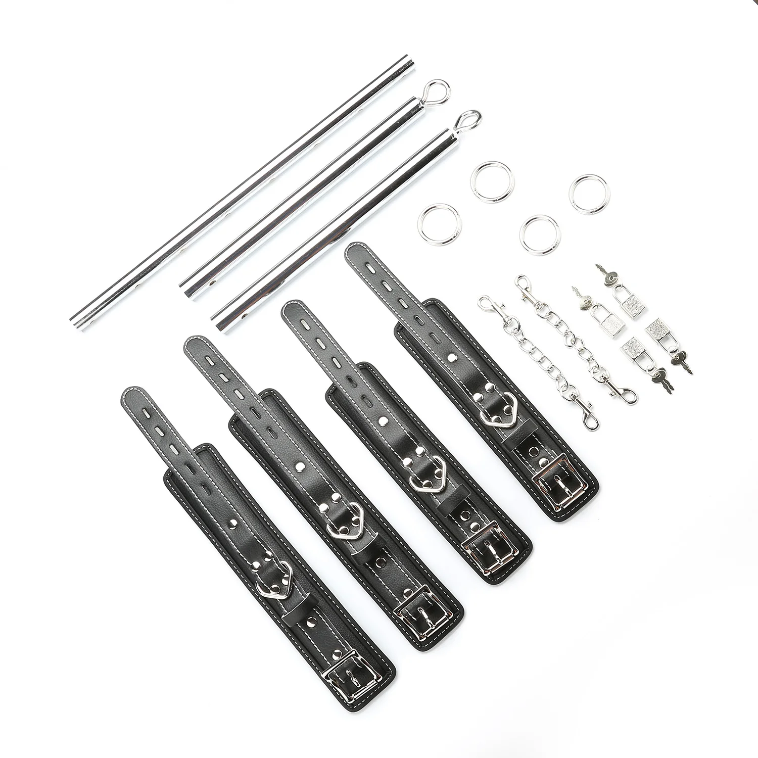 Съемный из нержавеющей стали наручники Для лодыжек Slave Косплэй костюм бондаж для