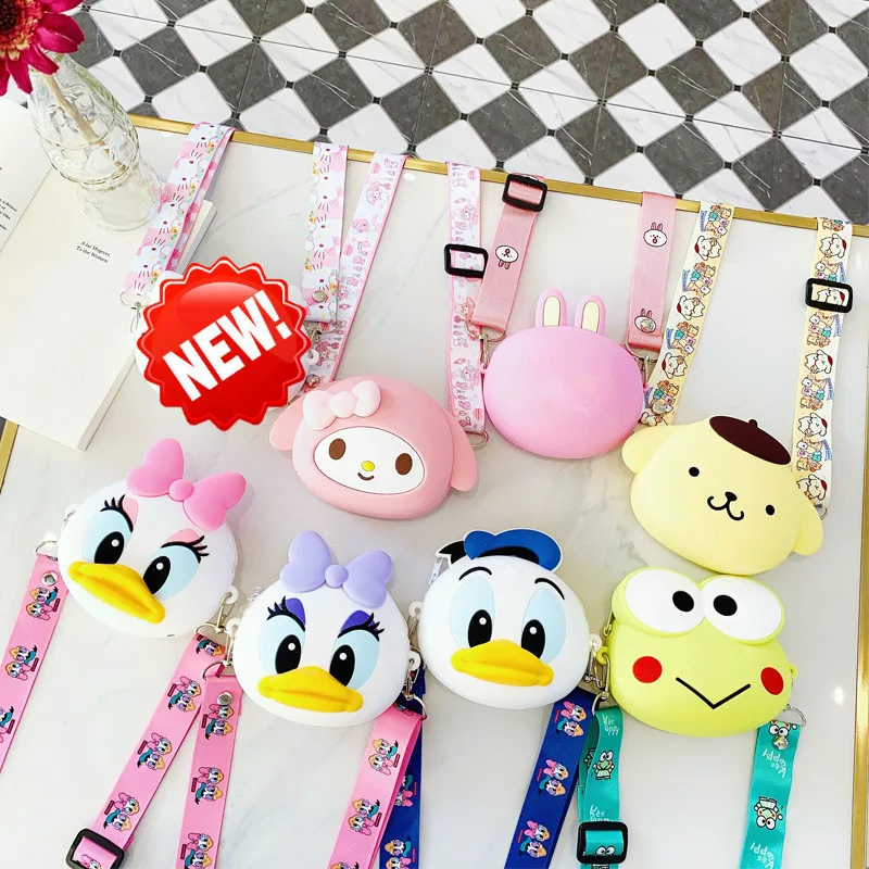 Мини-молния женские сумки на плечо портативная Милая мультяшная Аниме Сумка