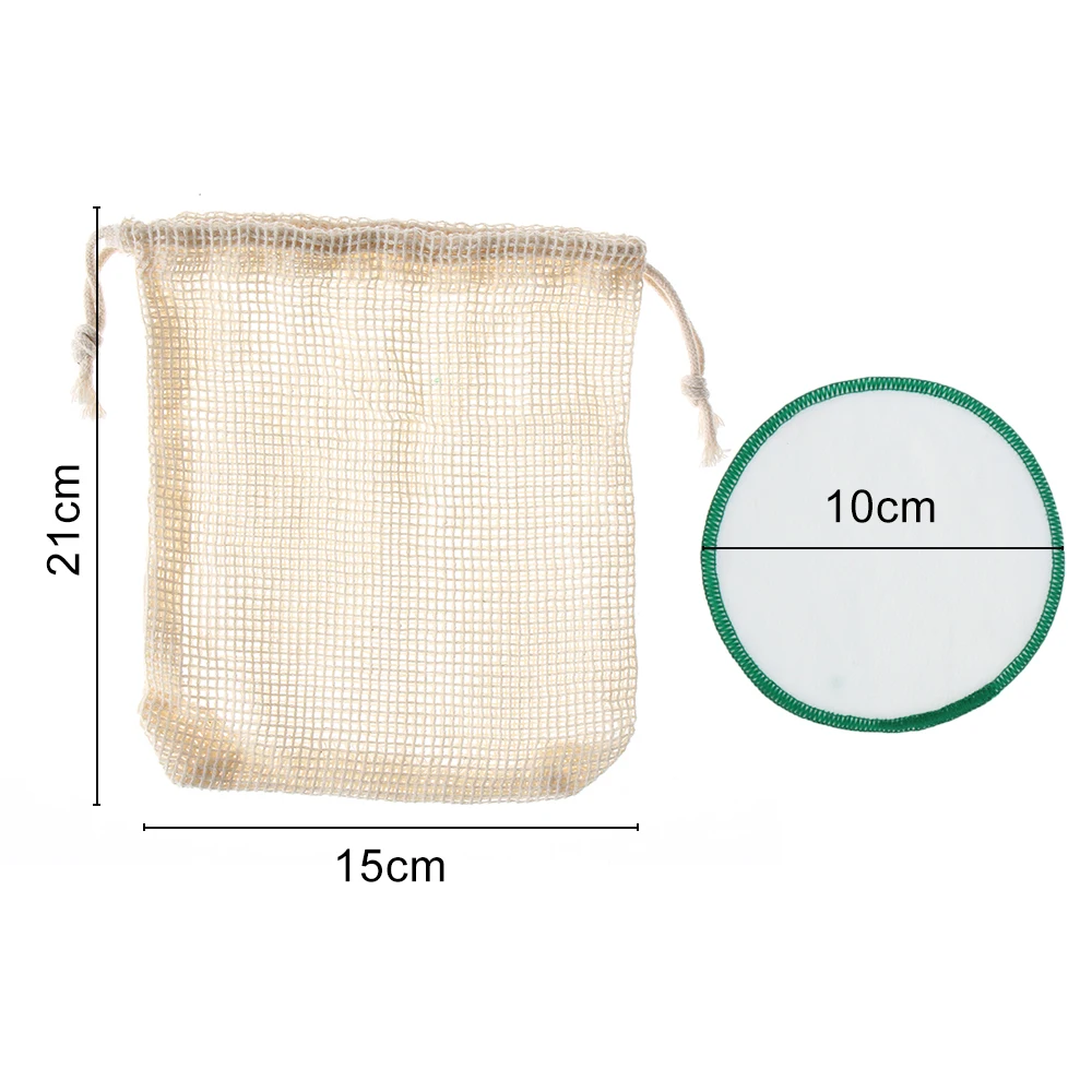 5 шт./пакет многоразовый бамбуковый Ватные диски моющиеся средство для снятия