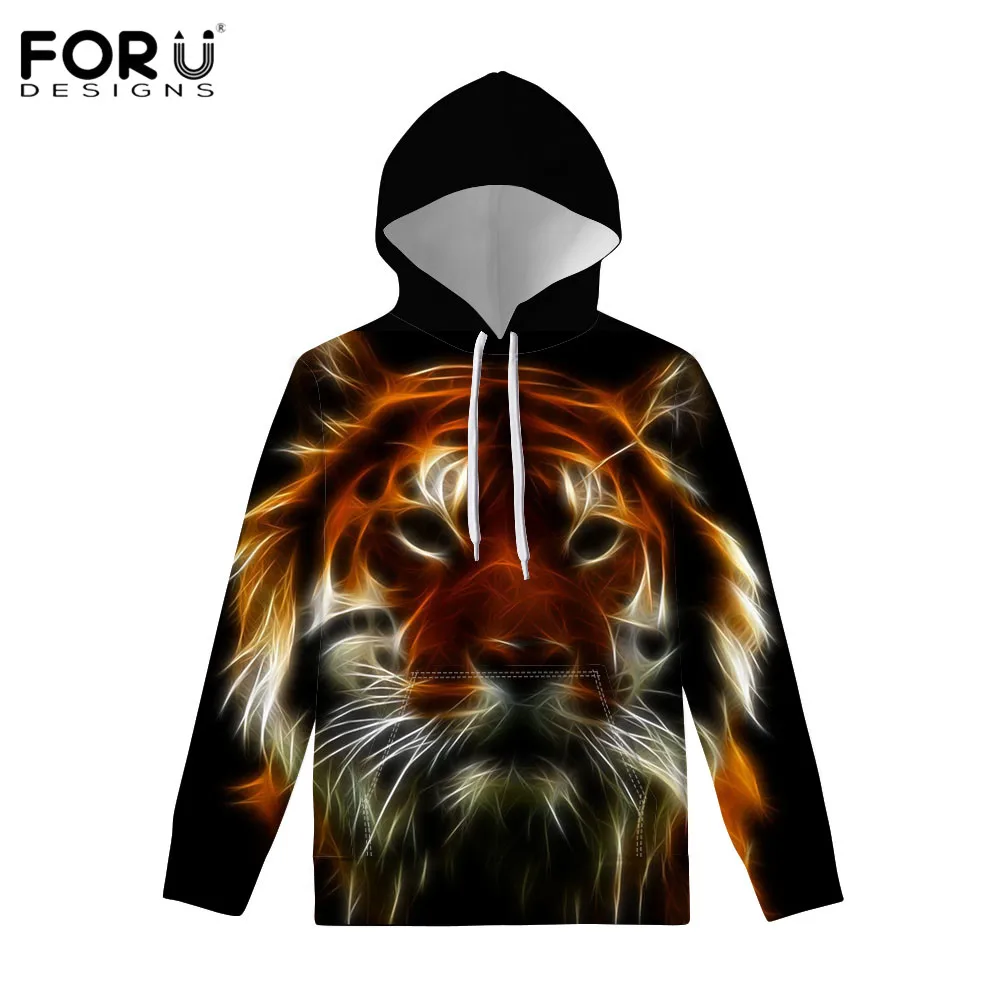 FORUDESIGNS/3D толстовки; Креативная одежда с принтом тигра и волка в стиле Харадзюку; мужской повседневный спортивный костюм; сезон осень-зима; Poleron Hombre; спортивная одежда - Цвет: Серый