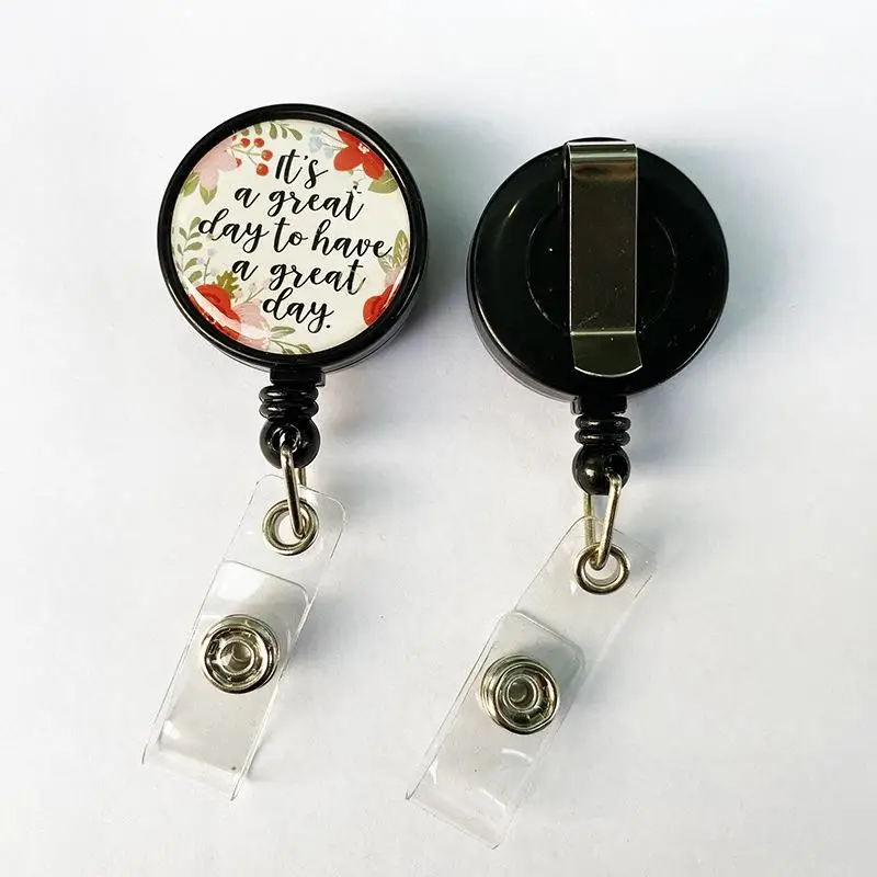 Бейдж выдвижной с цветочным рисунком для доктора медсестры держатель рабочего