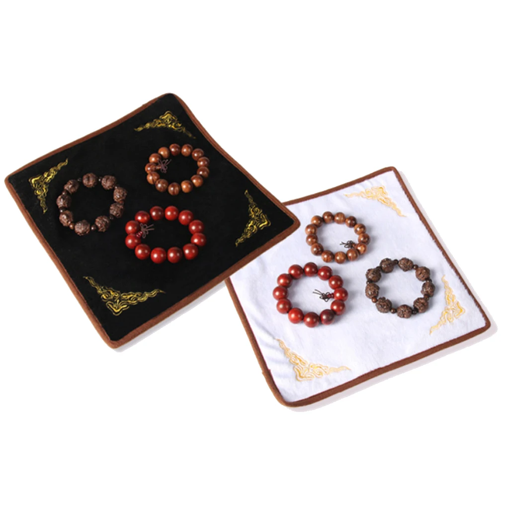 

S M L Velvet Jewelry Counter Mat, Necklace Bracelet Ring Show Cloth 2 Sides