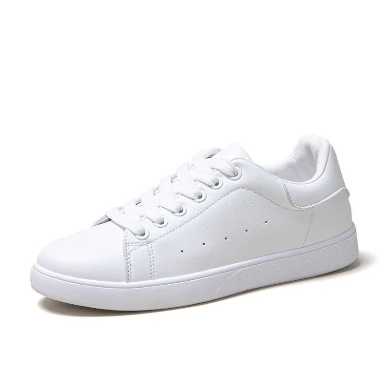 Кроссовки женские из ПУ кожи модная повседневная обувь однотонные классические