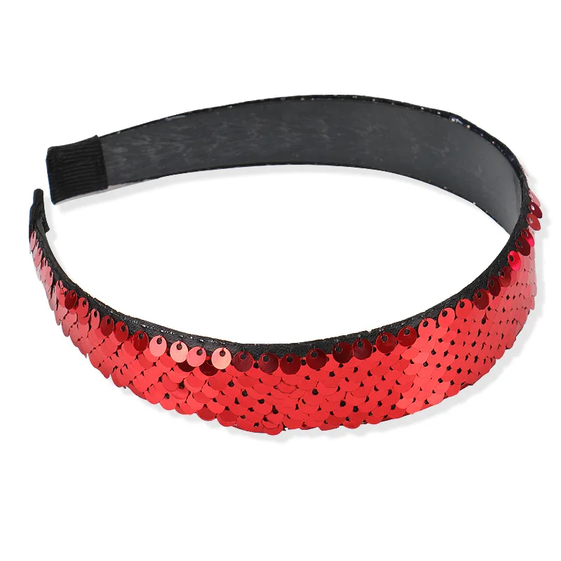 Повязка на голову с двусторонними блестками для девочек |