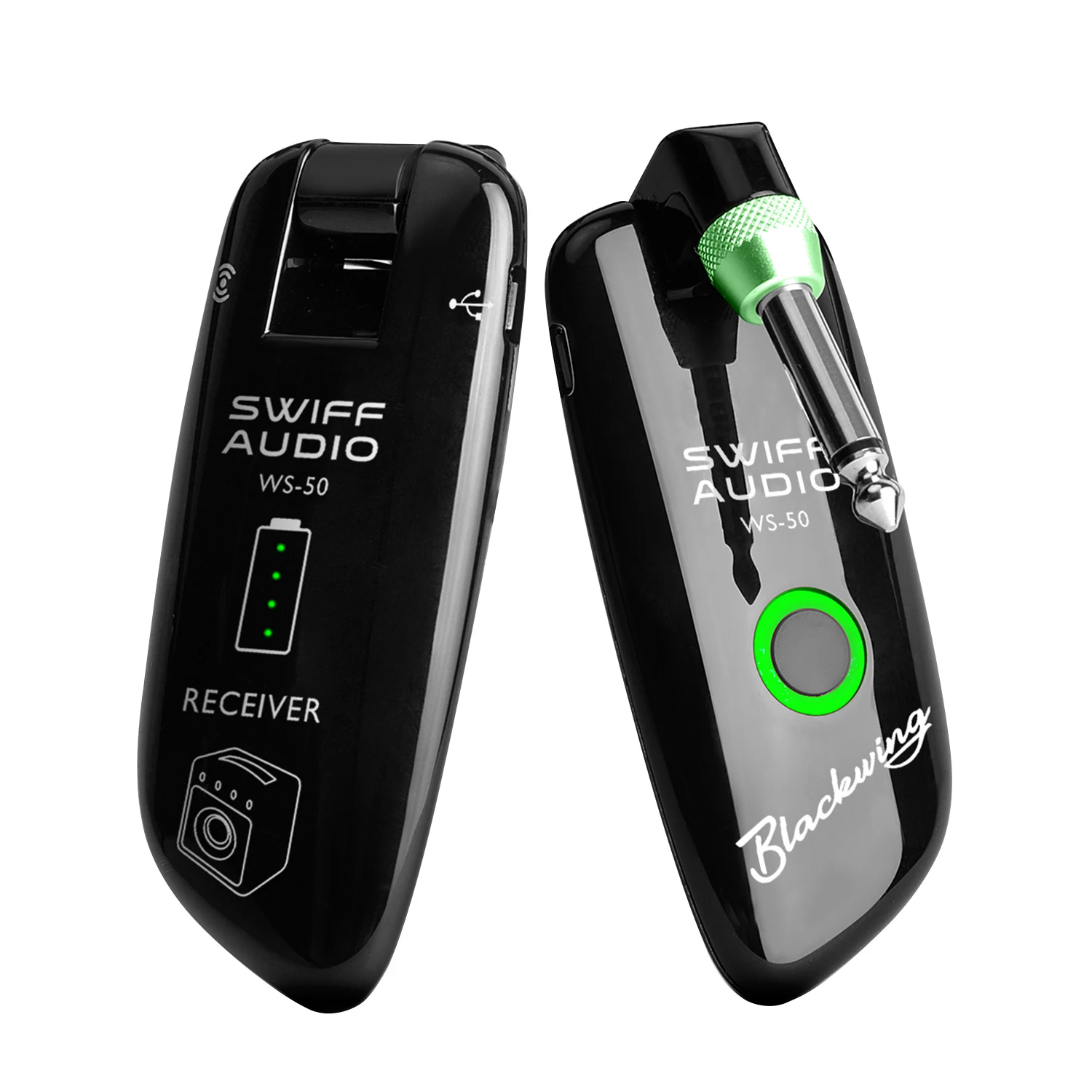 

SWIFF WS-50 UHF Digital Guitar Wireless System (Transmitter + Receiver) 50M Transmission Range Built-in Rechargeable Battery
