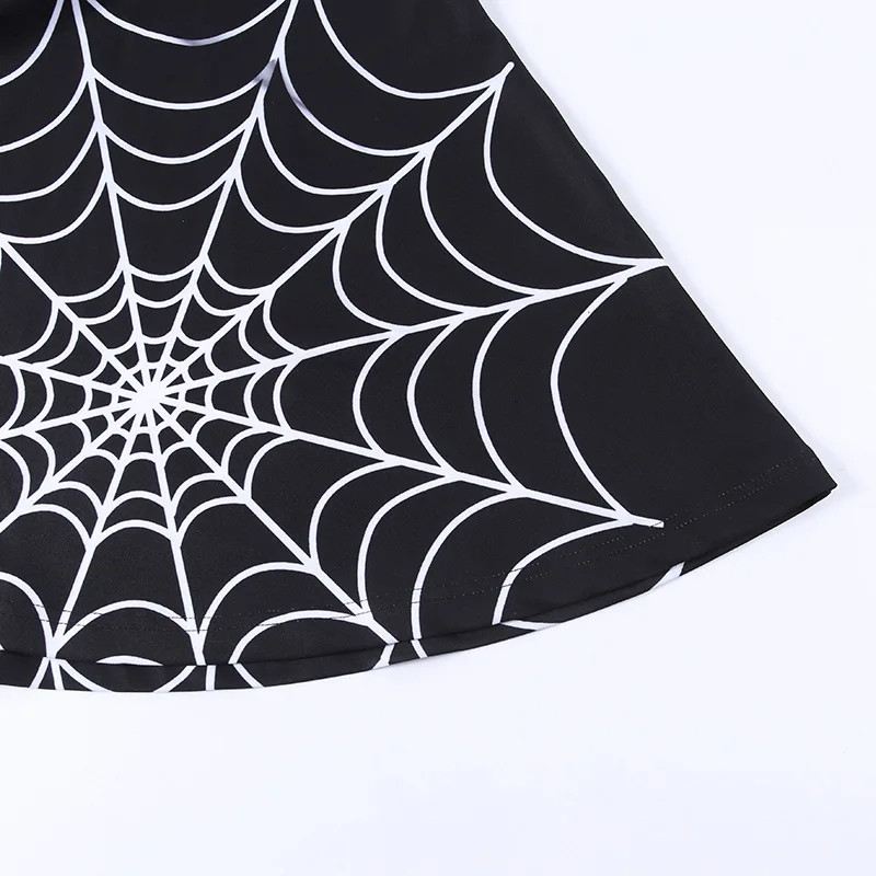 Женское облегающее мини-платье Goth черное платье без рукавов с принтом в виде