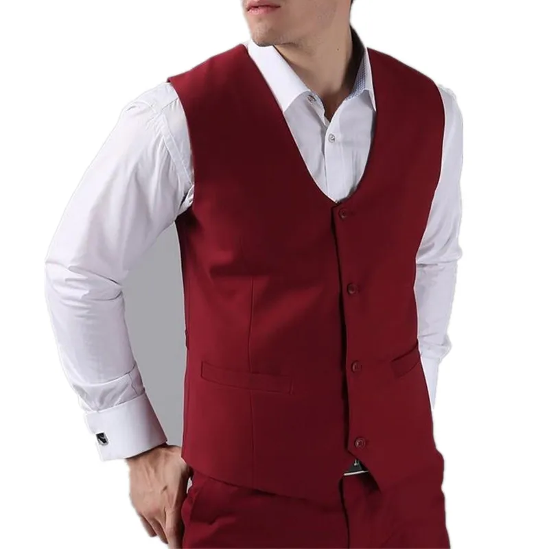 

Royal New Arrival Groomsmen Groom Groomsmen Best Man Vest Custom Made Size And Color Four Wedding Buttons Prom Dinner Vest