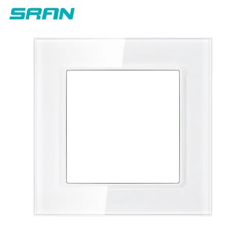 Серия SRAN F6, несколько рамок, белая панель из закаленного стекла, розетки ЕС FR UN и переключатели, фотолампа, модуль Rj45, сделай сам