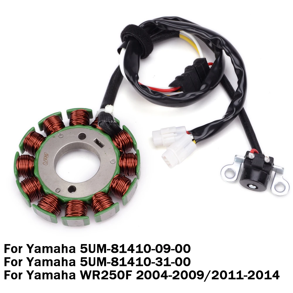 Фото Катушка статора магнето генератора для Yamaha WR250F WR 250F 250F 2004-2009/2011-2014 5UM-81410-09-00 5UM-81410-31-00 №1