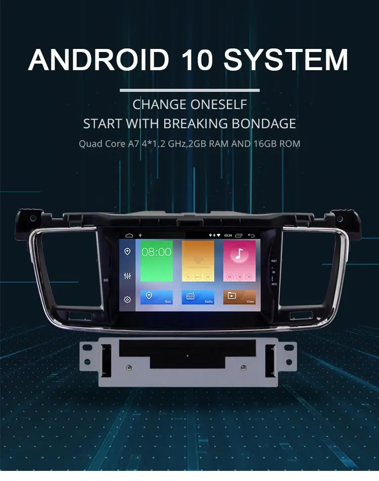 LJDA 1 Din автомагнитола Android 10,0 dvd-плеер для PEUGEOT 508 2011- gps навигация Aadio WIFi руль мультимедиа