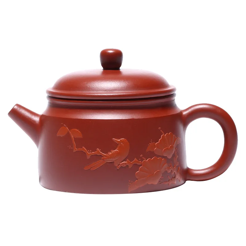 

Yixing purple clay pot raw ore Dahongpao handmade Decal Dezhong pot set tea set gift