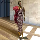 Длинные Сексуальные женские вечерние платья, бордовое вечернее платье с блестками, с настоящим изображением русалки, дизайн в Дубае, 2021