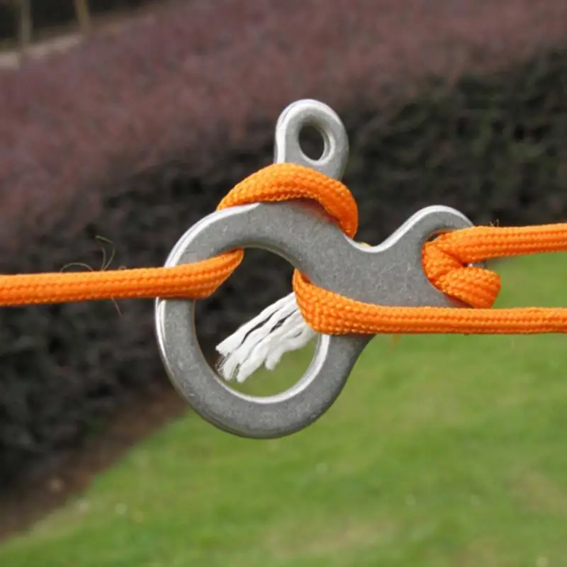 

Multifunctional Carabiner Stainless Steel Buckle Camping Quick Fast 3 Hole Camp Knot Rope Buckle Outdoor Travel Tool Anti-slip