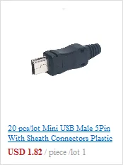 20 шт./партия 4 Pin/5 Pin Micro USB разъем USB штекер мужской разъем порт Jack хвост Sockect Разъем терминалы для samsung huawei DIY