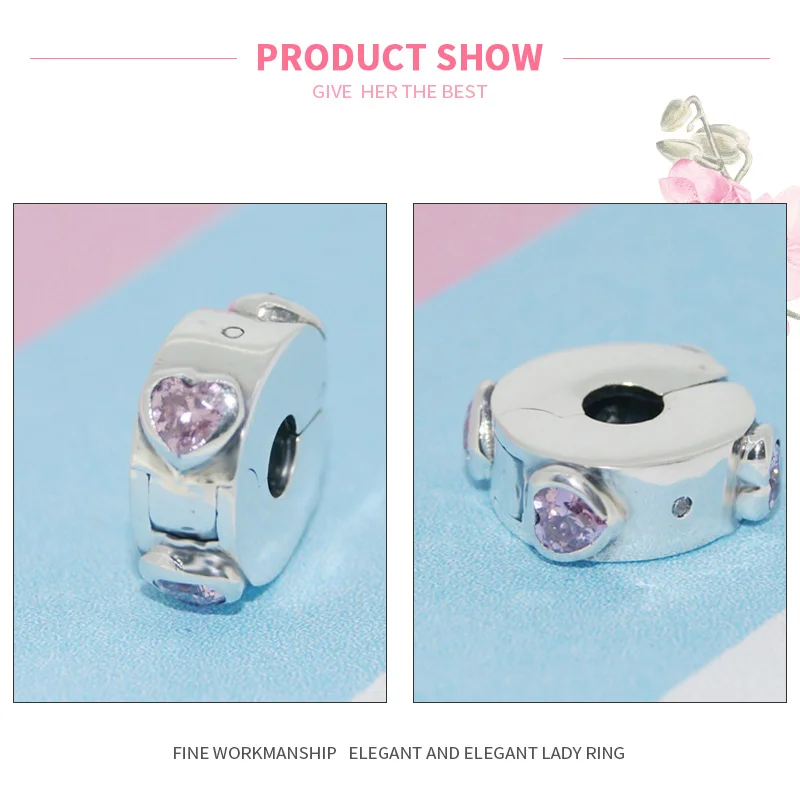 MISSITA браслет с розовым сердечком и пряжкой для позиционирования женщин