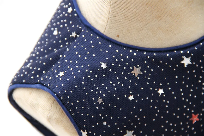 Платье со звездами одежда для дня рождения с блестками маленьких девочек Одежда 3