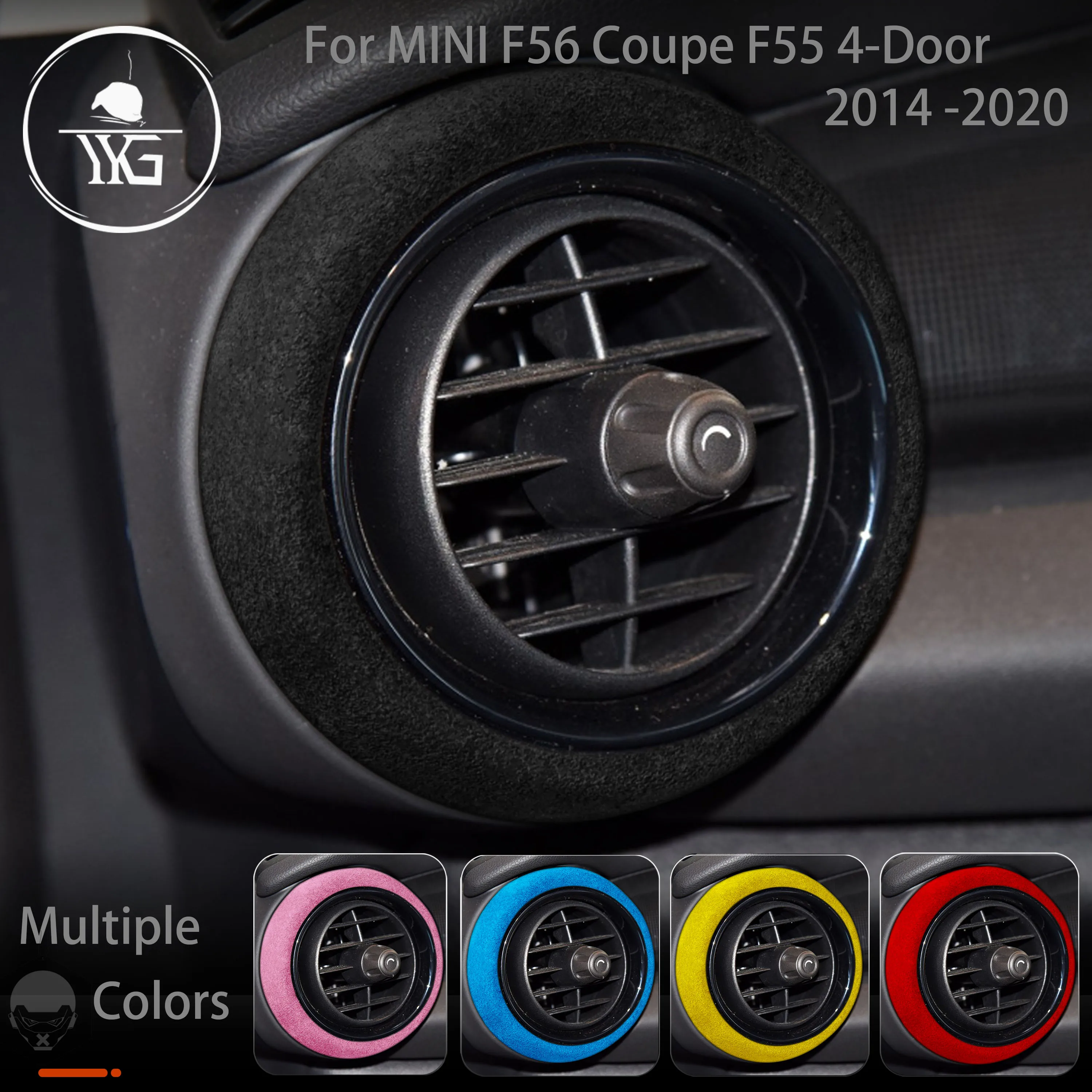 

Для мини медного люка F56 3 двери F55 5 дверей 2014-2020, сбоку, кондиционер воздуха, отверстие, мех, ABS крышка, молдинг автомобиля, 2 шт., аксессуары