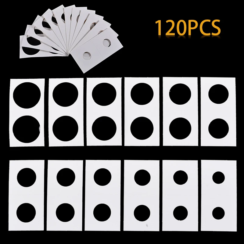 

120pcs 12 Sizes Coin Holders Storage Clip Album Paper Bags Flip Paper Boards Coin Collection Decors Ornaments