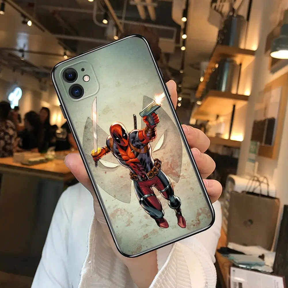 Чехлы для телефонов с героями Marvel Дэдпул iphone 11 Pro Max Чехол 12 8 PLUS 7 6S XR X XS mini Женские