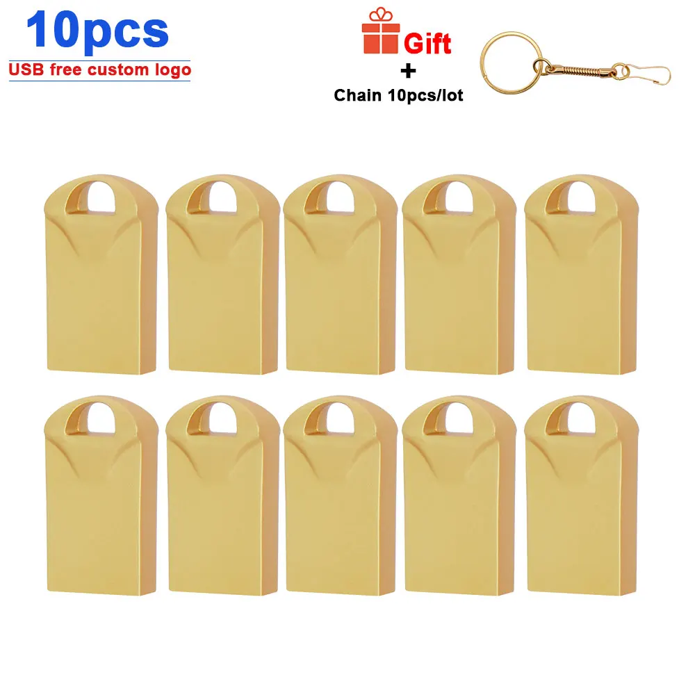 

10pcs/lot Microdrive Mini metal USB flash drive 32GB 64GB 128G Pen Drive USB Memory Stick U disk Personalise gift Custom logo