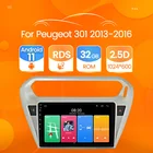 Автомобильное радио, HD 2 + 32G Android 11 для Peugeot 301, Citroen Elysee 2014-2016, мультимедийный видеоплеер, GPS-навигация, поддержка RDS, FM, Wi-Fi