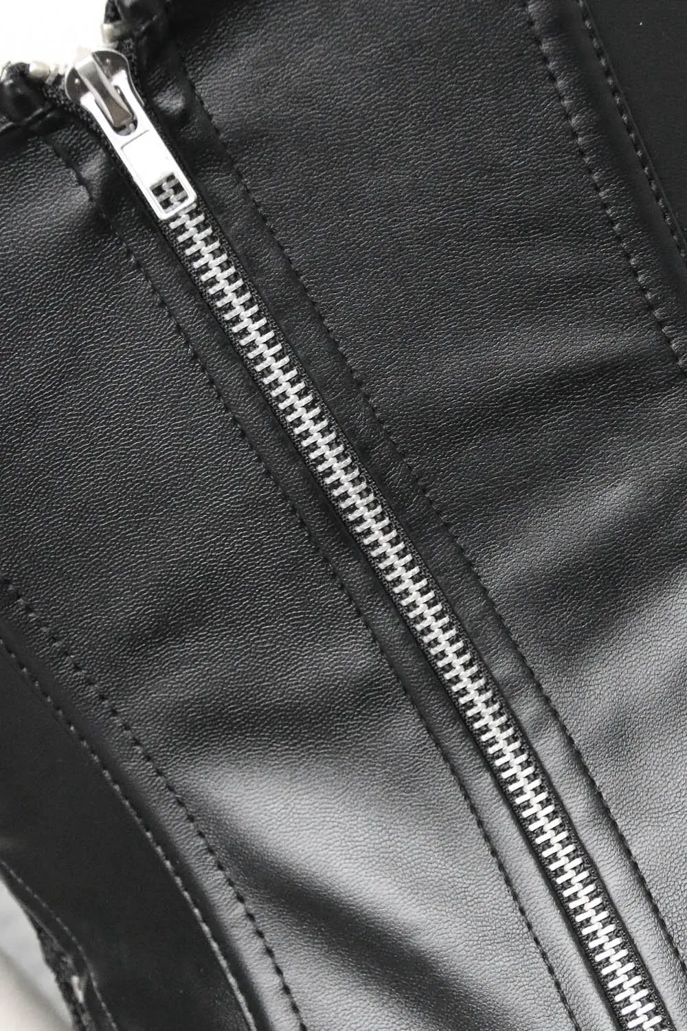 Плюс размеры для женщин стимпанк искусственная кожа талии Cincher кружево до костей