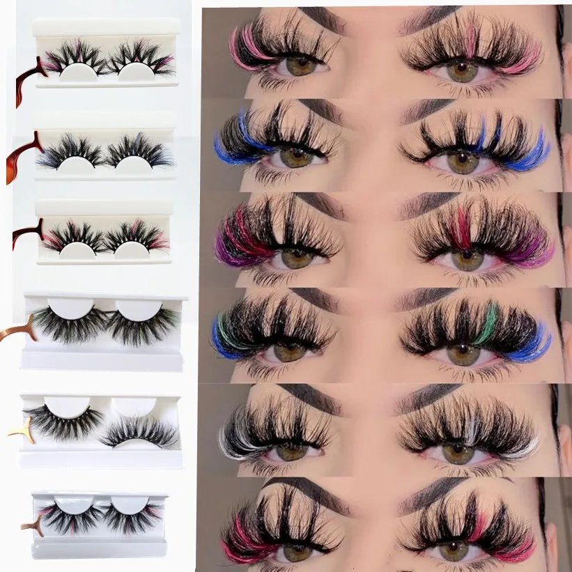 Разноцветные реснички для вечеринки красные синие фиолетовые Розовые Смешанные