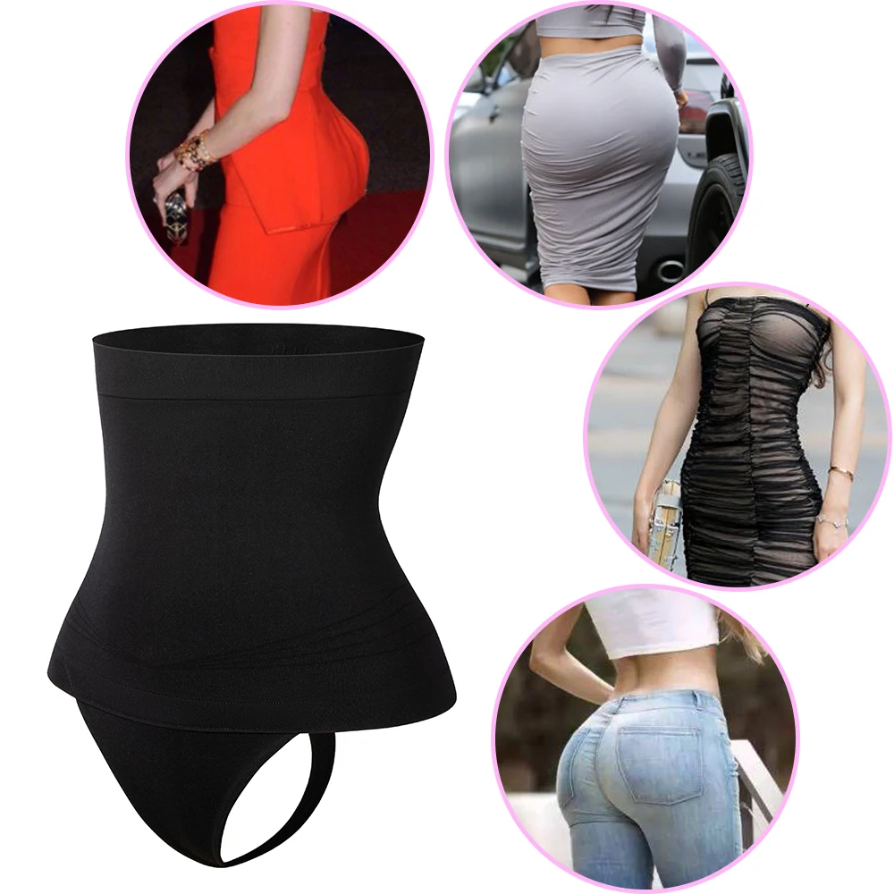 KIWIRATA Средняя/Высокая талия стринги Корректирующее белье для тела подтягивающее