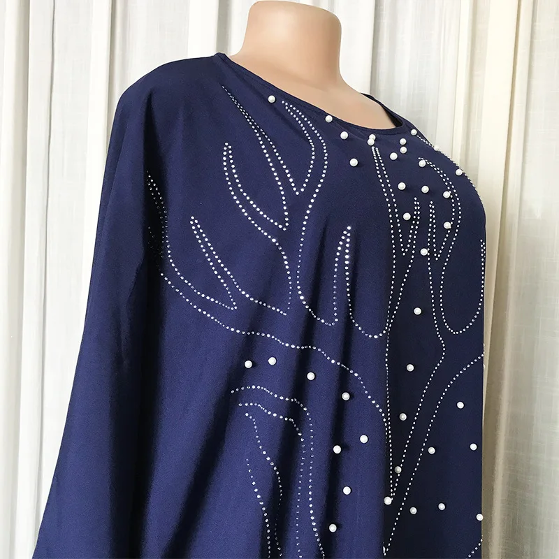 

African Dashiki Dress Beading Maxi Abaya Bat Sleeve Christmas Bazin Broder Riche Long Robe Gowns Sexy Lady Evening Party