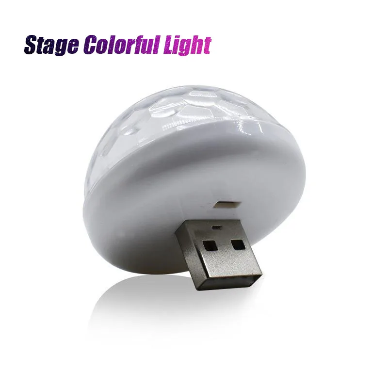 MeterMall мини USB зарядка управляемый звуком RGB магический шар лампа автомобиль DJ