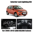 9x Canbus Error Free светодиодный внутренний светильник комплект посылка для 2005-2013 LADA KALINA седан автомобильные аксессуары Карта Купол Магистральные лицензии