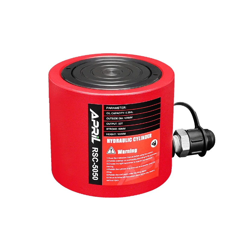 April Low Height Hydraulic Cylinder RSC-5050 Jack with Tonnage of 50T Work Travel 50mm | Инструменты