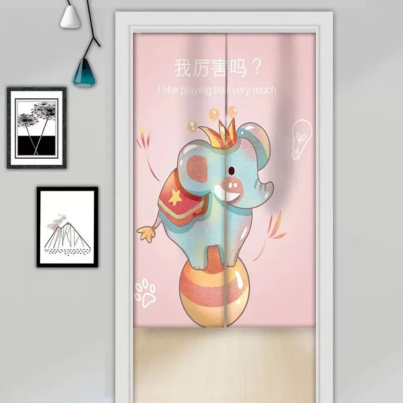 

Cartoon Bedroom Half Panel Curtain Kitchen Blackout Curtain Home Decoration Doorway Hanging Curtain Cotton Linen Curtain