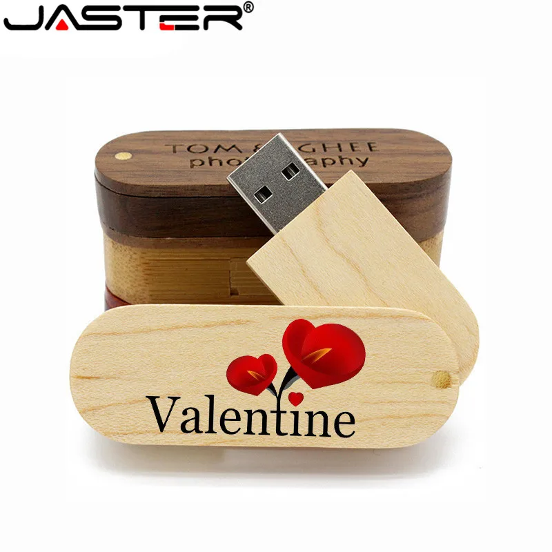 Деревянный USB флеш накопитель JASTER флешка с логотипом 8 ГБ 16 32 64 подарок|USB