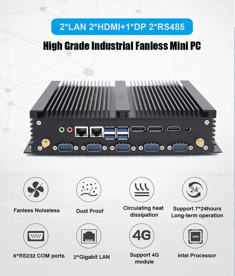 Core i7 8550U промышленный Мини компьютер core i5 8250U 2 intel NUC Lan HDMI DP EDP LPT SIM четырехъядерный процессор 8th gen безвентиляторный КОМПЬЮТЕРНЫЙ СЕРВЕР