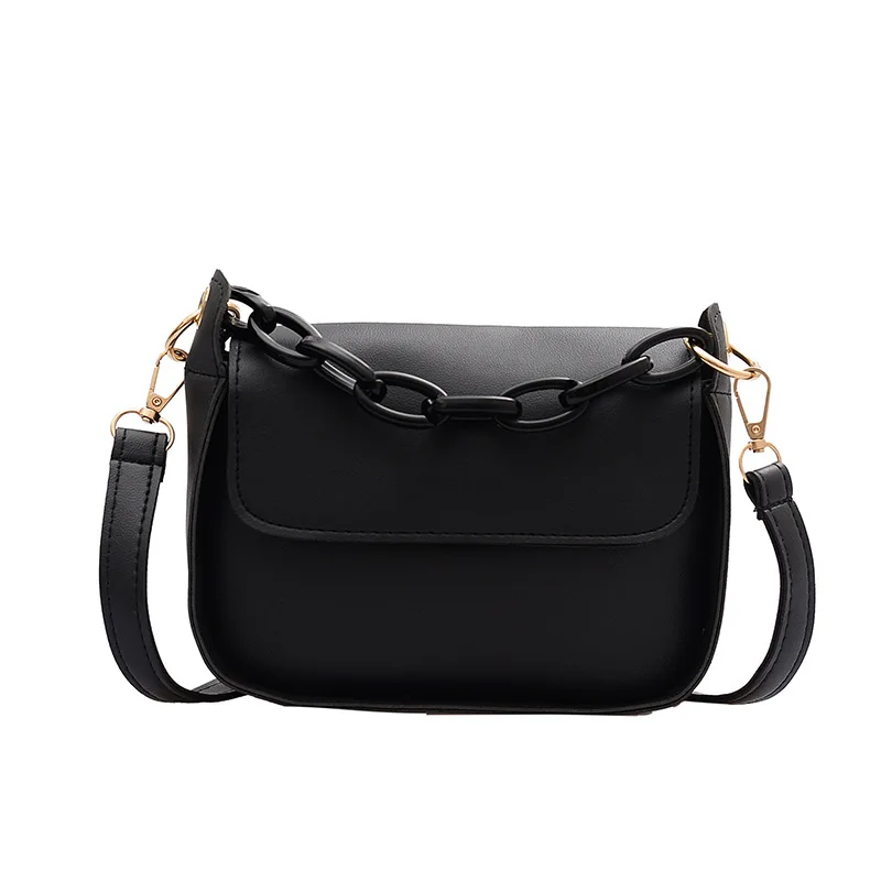 

Women Handbags Solid Small PU Leather Crossbody Bags 2021Chain Designer Lady Travel Bags Over The Shoulder