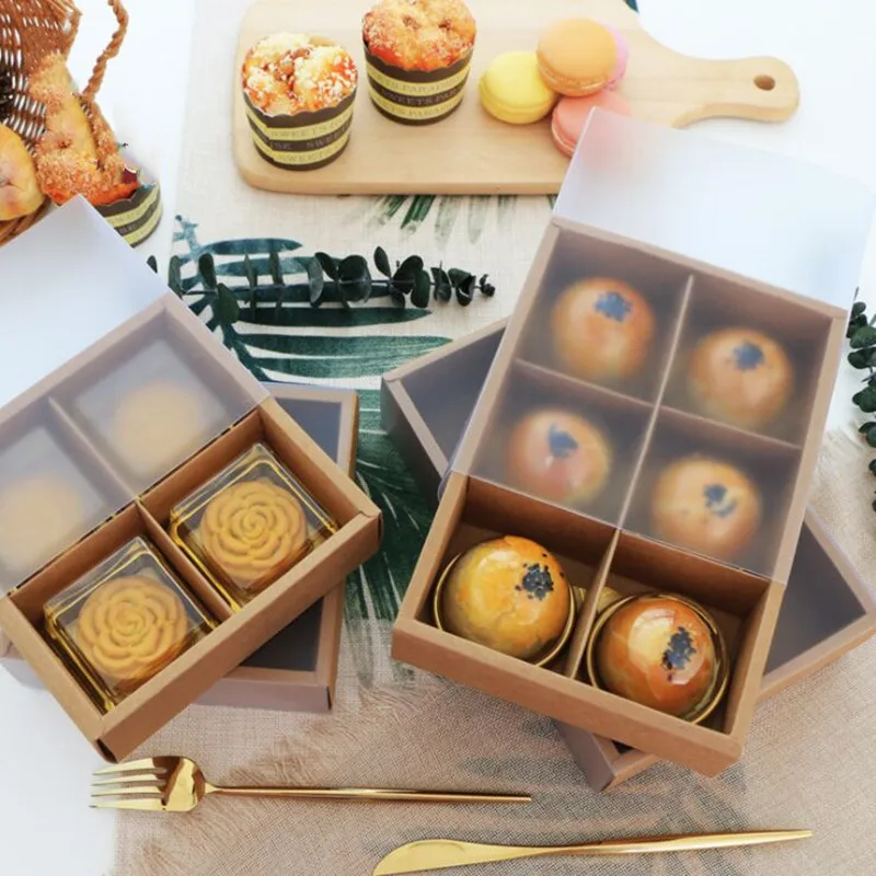 Новинка diy коробка для пирожных с окошком два размера середины осени луна
