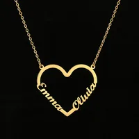 Fashion Personalized Couples Name Necklace Custom Letter Jewelry For Women Girls