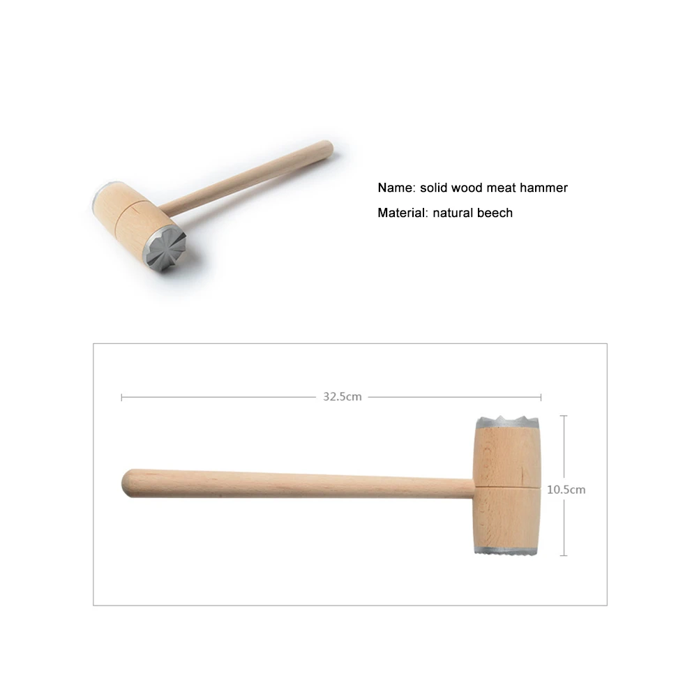 Двухсторонний молоток для мяса деревянный мясной тендеризатор инструмент