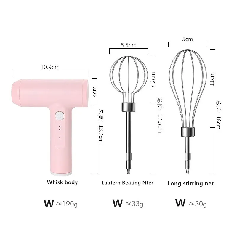 

The New Electric Wireless Handheld Mixer Baking Tools Kitchen Accessories High-power Portable Whisk For Creamy Eggs Quickly