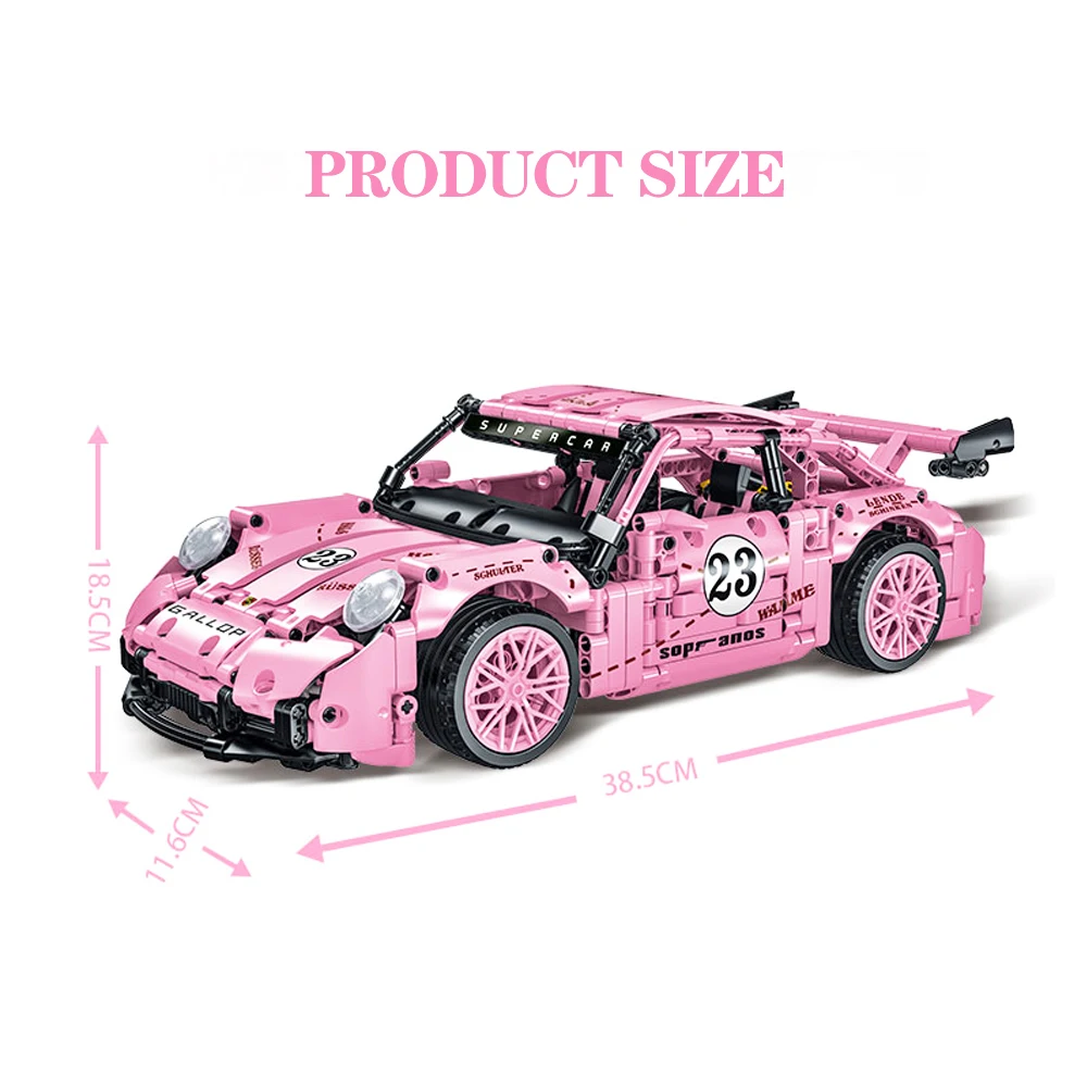 

Creator Expert High-Tech Sports GT Racing Car 1268 Pcs RSR SUV GTE Moc Modular Building Blocks Bricks 1:14 Technical Model Toys