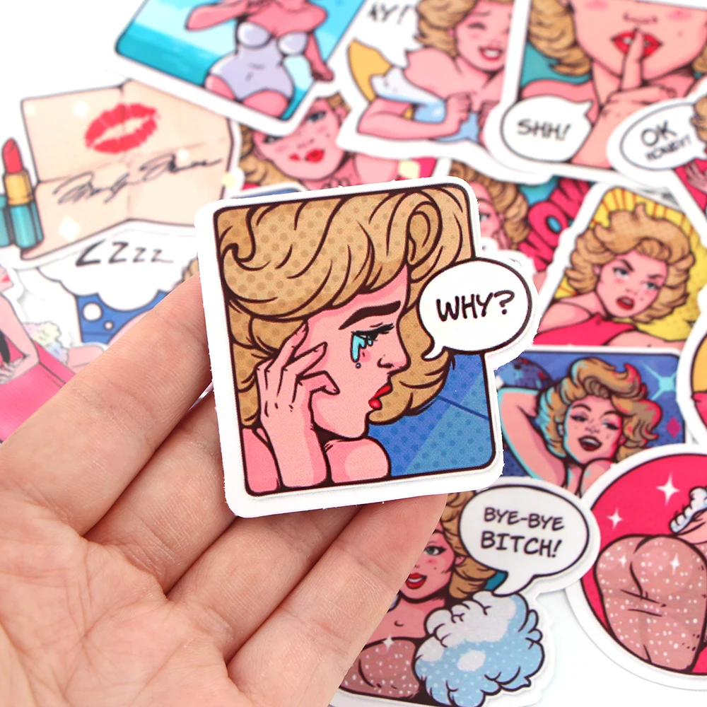 

D3383 Homegaga 18pcs Cartoon Stickers Cute Stickers Waterproof Stickers Phone Laptop Guitar DIY Scrapbooking Decals Stickers