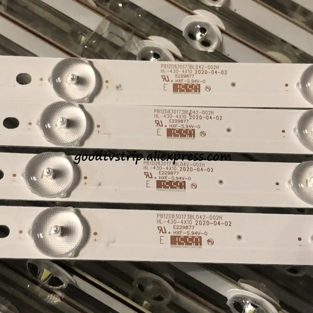 4 шт. Светодиодная подсветка полосы для 43 дюймов LED43HD580 LED43HD560 RH43-D4302X-01A-DL HL-430-4X10