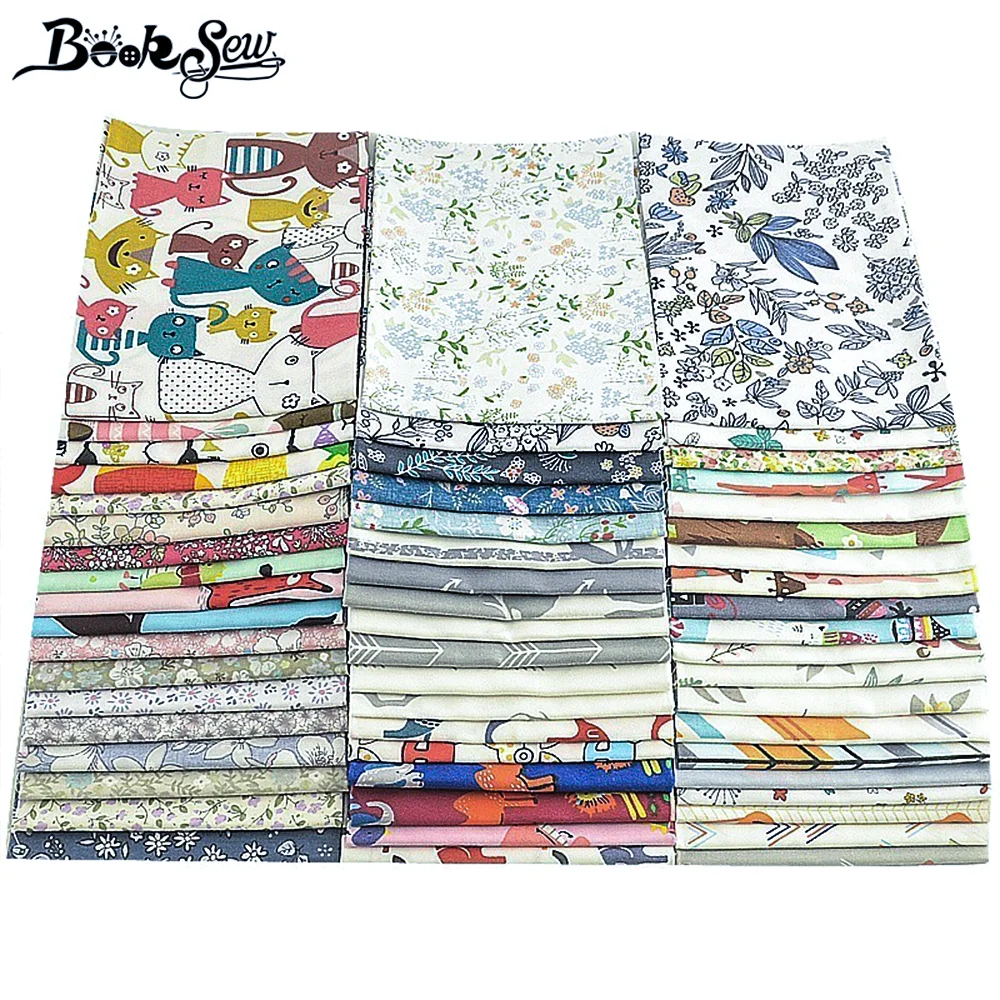 Booksew 40x50 см 100% хлопок ткань Telas Tissu мультфильм животных цветок серии Анкара подушки