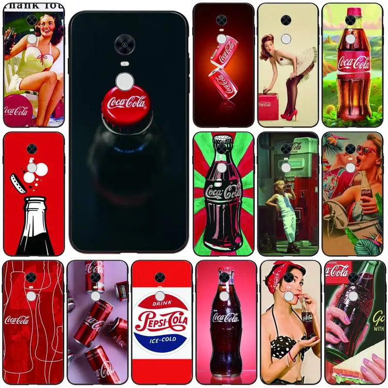 Cola Phone Case For Redmi 7A 4X 5 6 7 8 8A 5Plus GO Note 4/4X K20/Pro Cases | Мобильные телефоны и аксессуары
