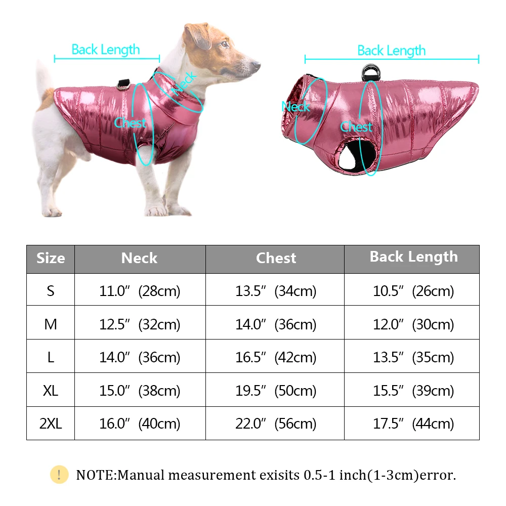 

Small Dog Clothes Waterproof Dog Clothes Puppy Pet Jacket Winter Warm Vest Dog Coat Clothes For Chihuahua French Bulldog