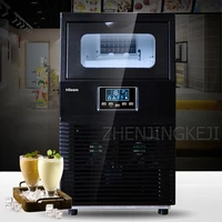 ice maker 40kg desktop commercial milk tea shop small bar 220v household frozen appliances mini square shape ice making machine