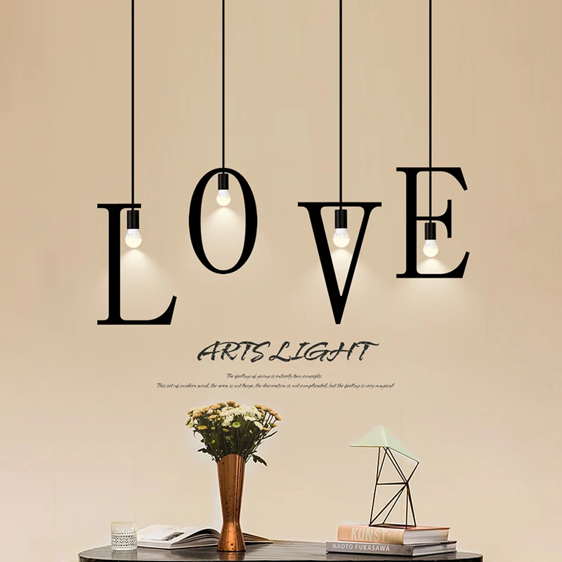 DIY Английский алфавит подвесные светильники скандинавский Креативный