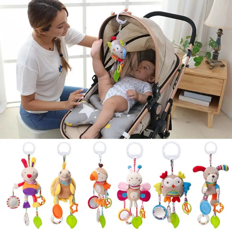 Cartoon Baby Toys 0-12 months Bed Stroller baby mobile Hanging Rattles Newborn Plush Infant Toys for Baby Boys Girls Gifts