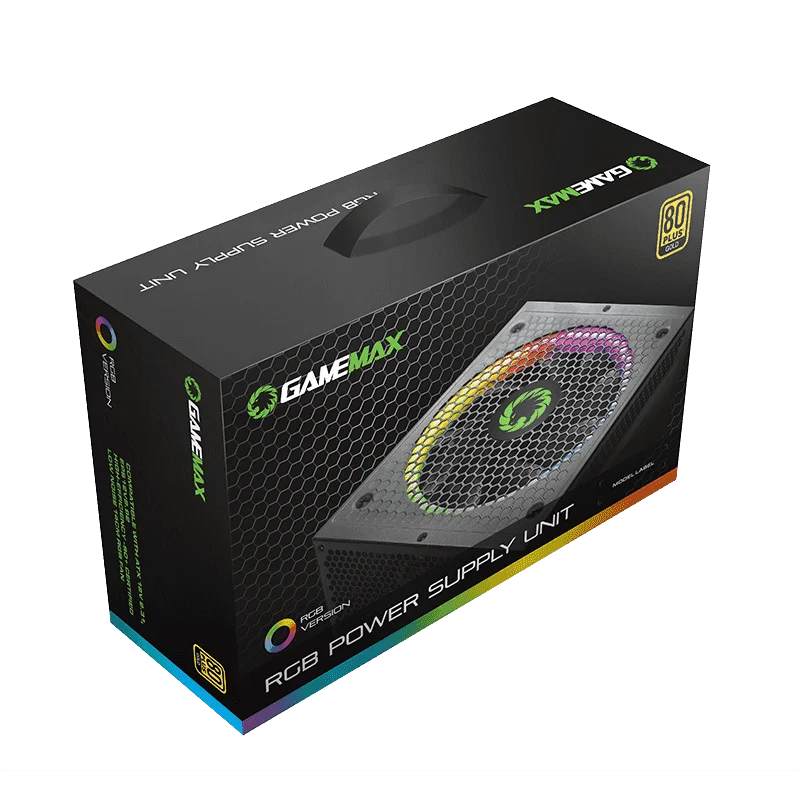 GameMax БП True Номинальная 1050 Вт RGB Питание полностью модульный с сертификацией 80 PLUS